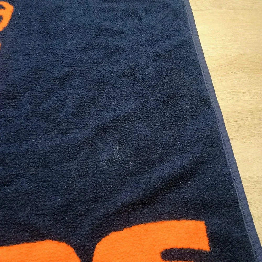 Vintage Biederlack NFL Chicago Bears Blanket Throw Blue Orange
